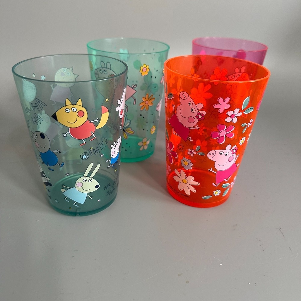 Zak Designs Peppa Pig Plastic Tumbler Set‎ 4pk Blue Green Orange Pink 13917-2